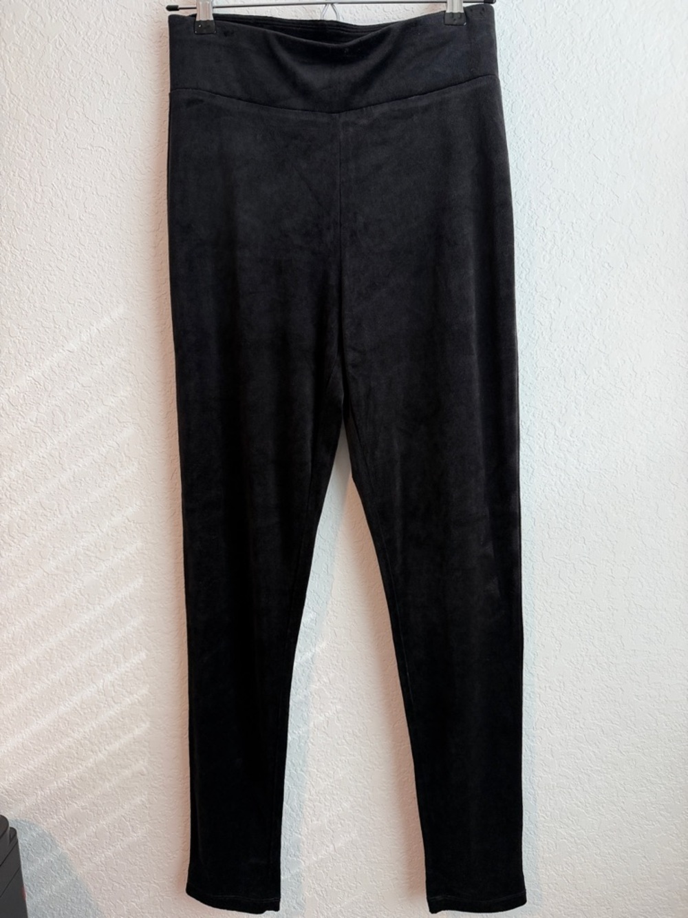 Talbots Black High-Waist Velour Leggings